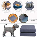 Washable Dog Pee Pads+Free Grooming Gloves - Reusable Whelping Pads,Waterproof Dog Mat Non-Slip Puppy Potty Training Pads for Dogs, Cats, Bunny…