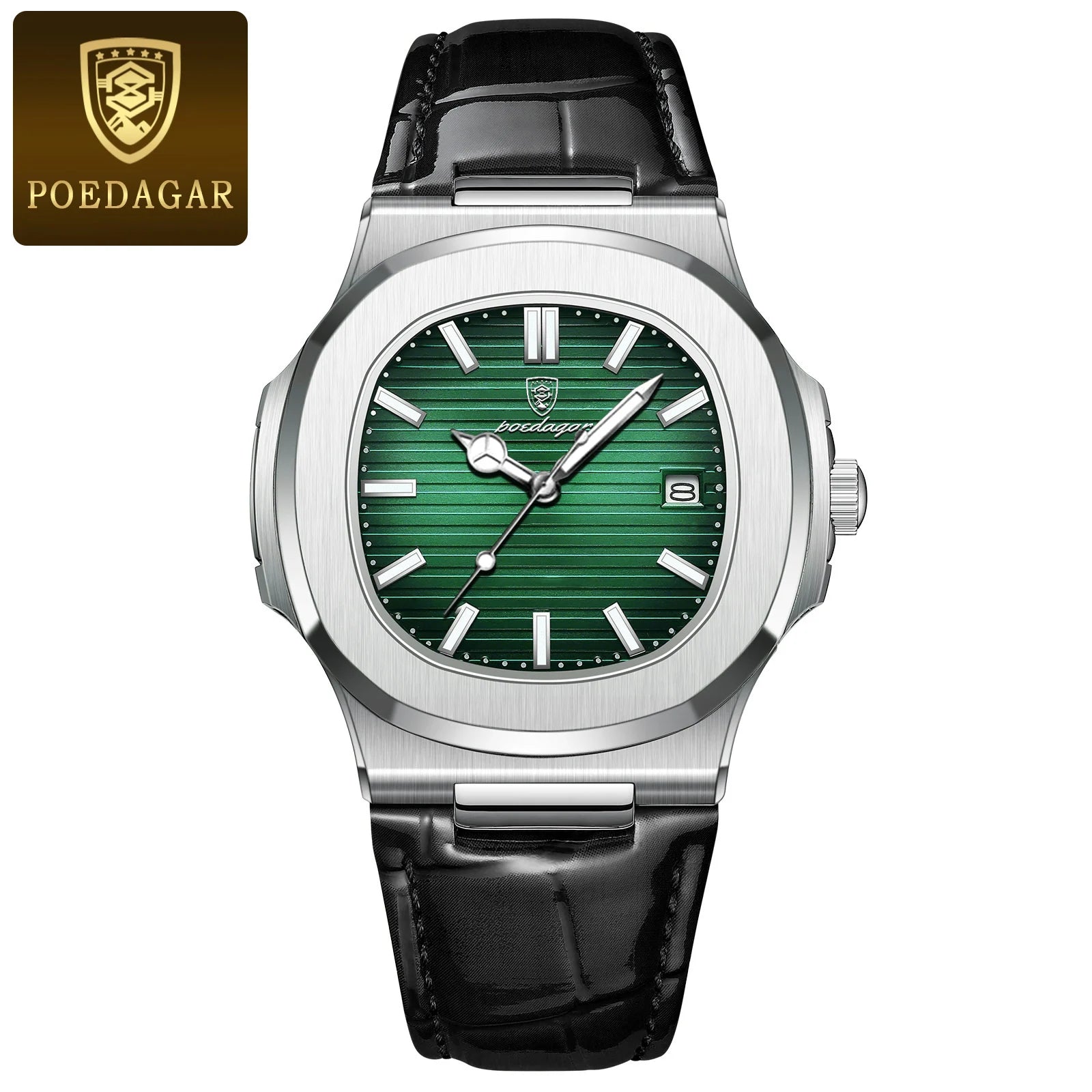 Top Luxury Square Man Watch Date Waterproof Luminous Quartz Men Watches High Quality Fashion Sports Leather Men'S Watch