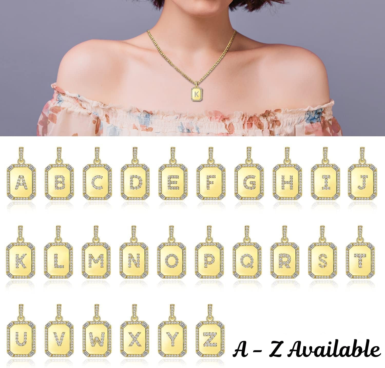 Initial Necklaces for Women Gold Letter N Necklace Trendy Jewelry 18K Plated Figaro Chain Necklace Christmas Gifts for Women