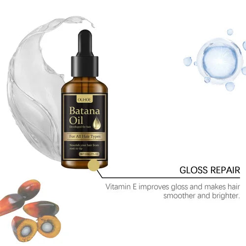 OUHOE Batana Hair Care Essential Oil  Nourishing Moisturizing Soft Repair Vitamin E Nourishes The Scalp And Gives It