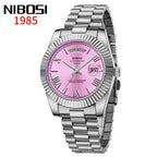 NIBOSI New Men Watch Brand Luxury Fashion Quartz Wristwatch Male Stainless Steel Waterproof Calendar Business Watches For Men