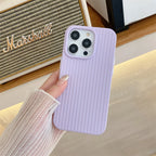 Macaron Cream Solid Color Premium Cute Phone Case For iPhone 15 14 13 12 11 Stylish Stripe Simple Slim Drop Protection Cover