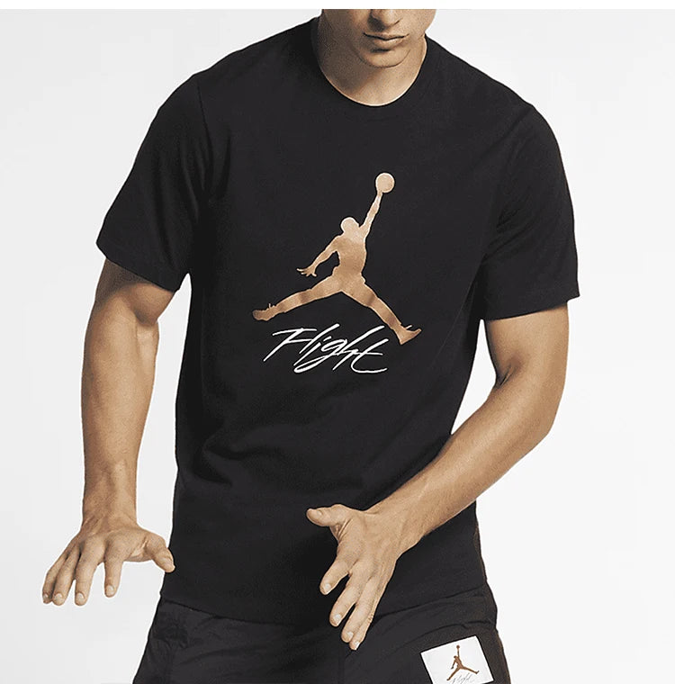 Nike Official Genuine JORDAN Men's Round Neck Knitted Breathable Sport Casual T-shirt AO0665-011