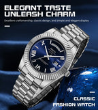 NIBOSI New Men Watch Brand Luxury Fashion Quartz Wristwatch Male Stainless Steel Waterproof Calendar Business Watches For Men