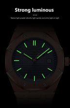 POEDAGAR Luxury Business Man Wristwatch Waterproof Luminous Date Men Watch Stainless Steel Fashion Quartz Watches For Men Reloj