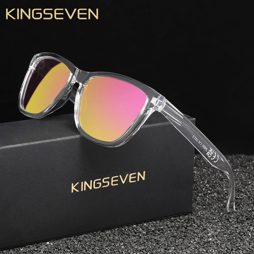 KINGSEVEN Fashion Men‘s Sunglasses Polarized UV400 Sunscreen Glasses Ultralight TR90 Women Fishing Driving Glasses