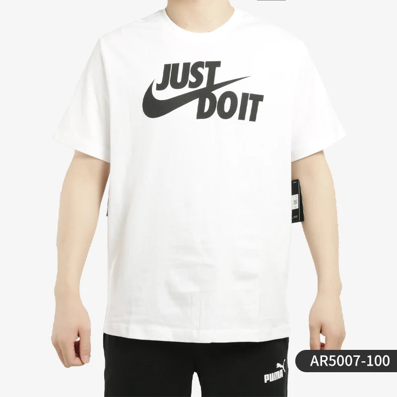 Nike Official Genuine New Men's Summer Simple Breathable Casual Short Sleeve T-Shirt AR5007-100