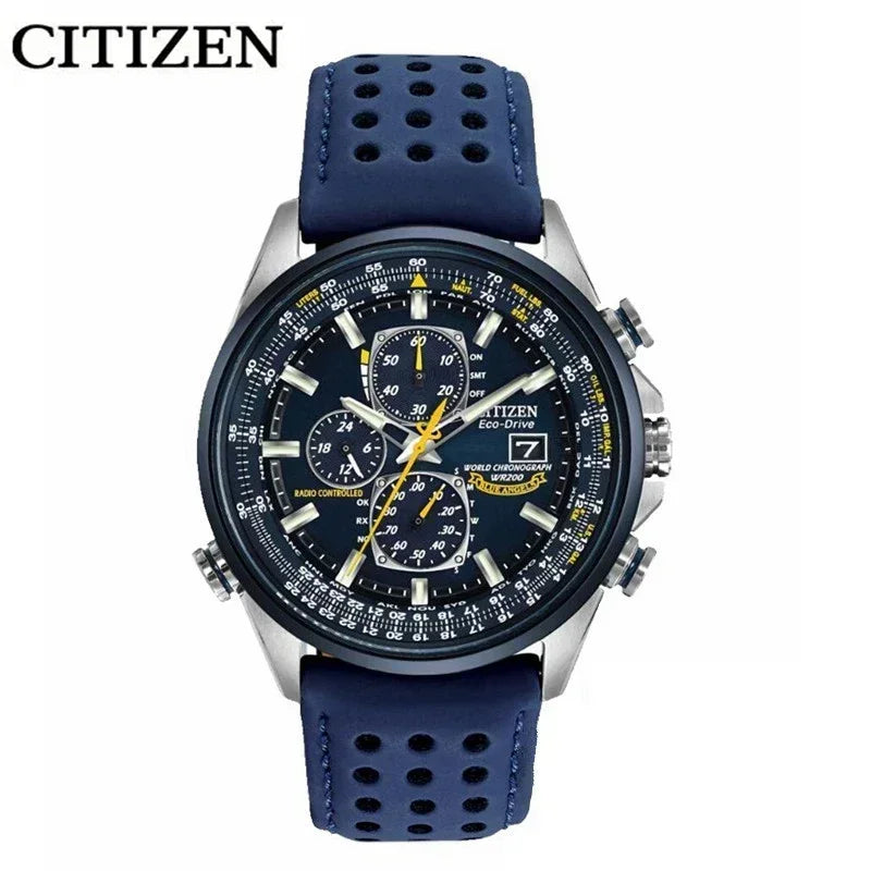 CITIZEN Blue Angel Generation Men's Luxury Wristwatches Radio Night Glow Energy Multi Functional Fashion Original Business Watch