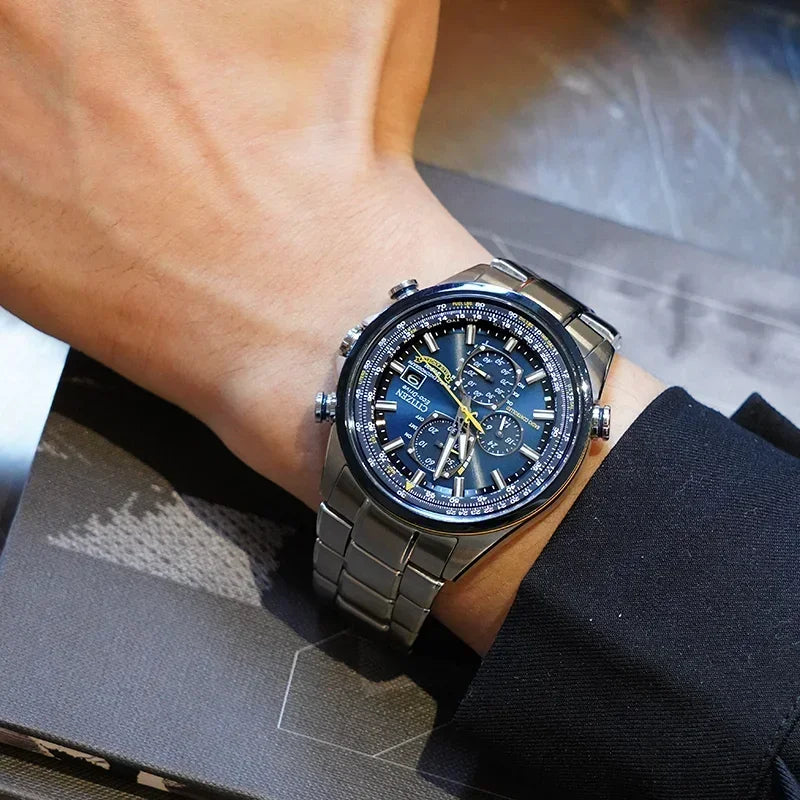 CITIZEN Blue Angel Generation Men's Luxury Wristwatches Radio Night Glow Energy Multi Functional Fashion Original Business Watch
