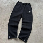 Y2K Fashion Jogger Sweatpants Loose Embroidery Labeled Open Leg Wide Leg Pants Trendy Pocket Couple Straight Pants Men's Hoodie