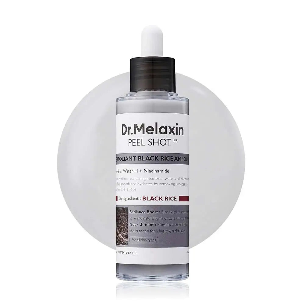 Dr. Melaxin Peel Shot White And Black Rice Exfoliating Essence Skin Lightening Contro Moisturizing Oil-Control Gentle Skin Care