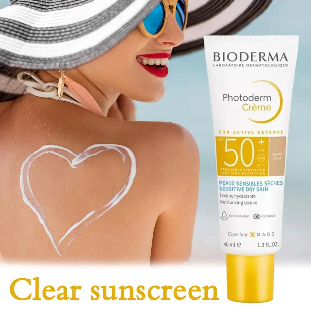 BIODERMA SPF50+ Sunscreen Cream Sweat Proof Waterproof Efficient Lasting All Skin Sunscree Lightweight Refreshing Body Sunscreen