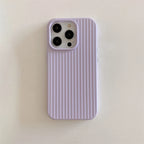Macaron Cream Solid Color Premium Cute Phone Case For iPhone 15 14 13 12 11 Stylish Stripe Simple Slim Drop Protection Cover