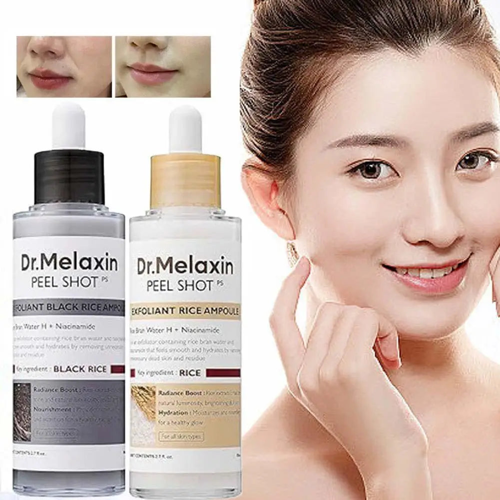 Dr. Melaxin Peel Shot White And Black Rice Exfoliating Essence Skin Lightening Contro Moisturizing Oil-Control Gentle Skin Care