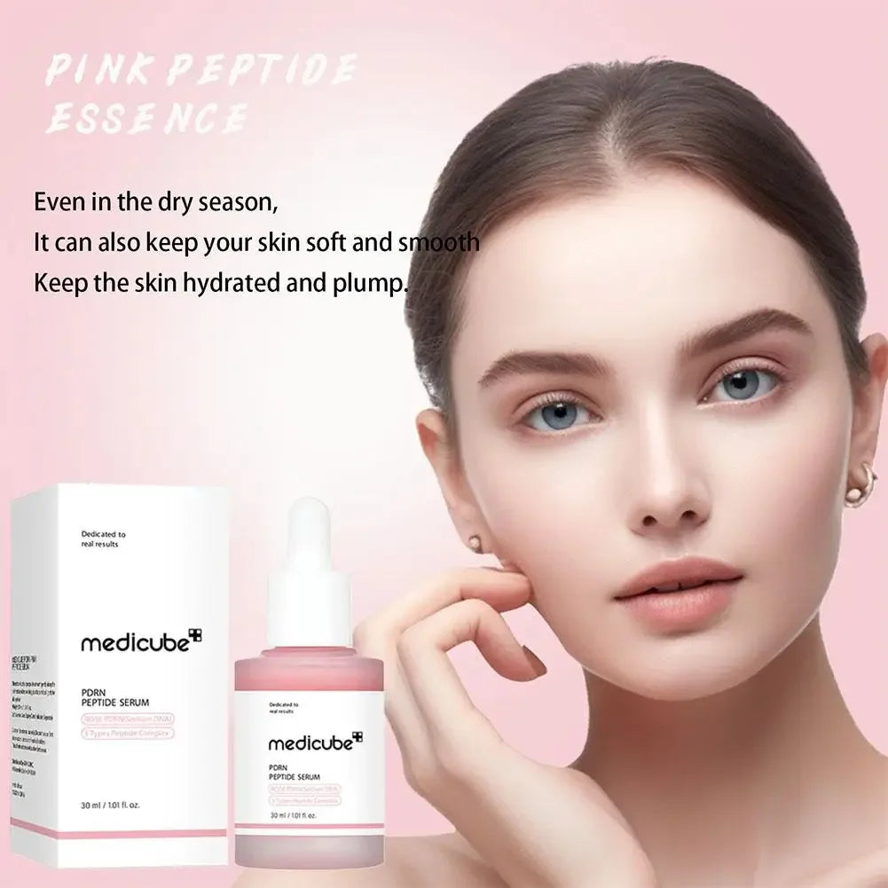 Pink Peptide Serum Milk Moisturizing and hydrating Brightening hydrating Improve skin condition Dry dehydrated skin Care 30ML