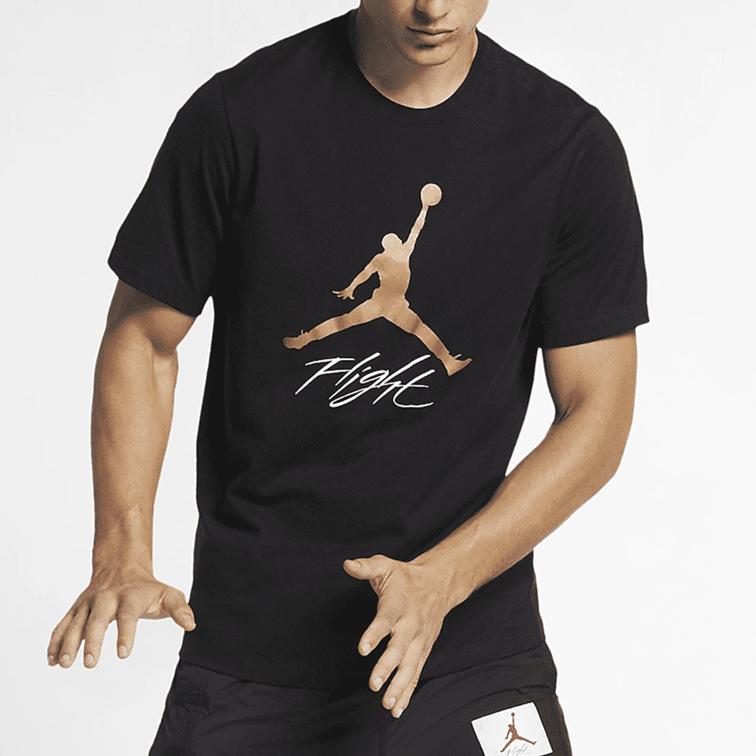 Nike Official Genuine JORDAN Men's Round Neck Knitted Breathable Sport Casual T-shirt AO0665-011