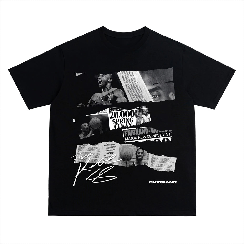 Summer Cotton T-shirt Street Wear Basketball Kobe Bryant Graphic Print Loose T-shirt Top Men's T-shirt for Both Men and Women