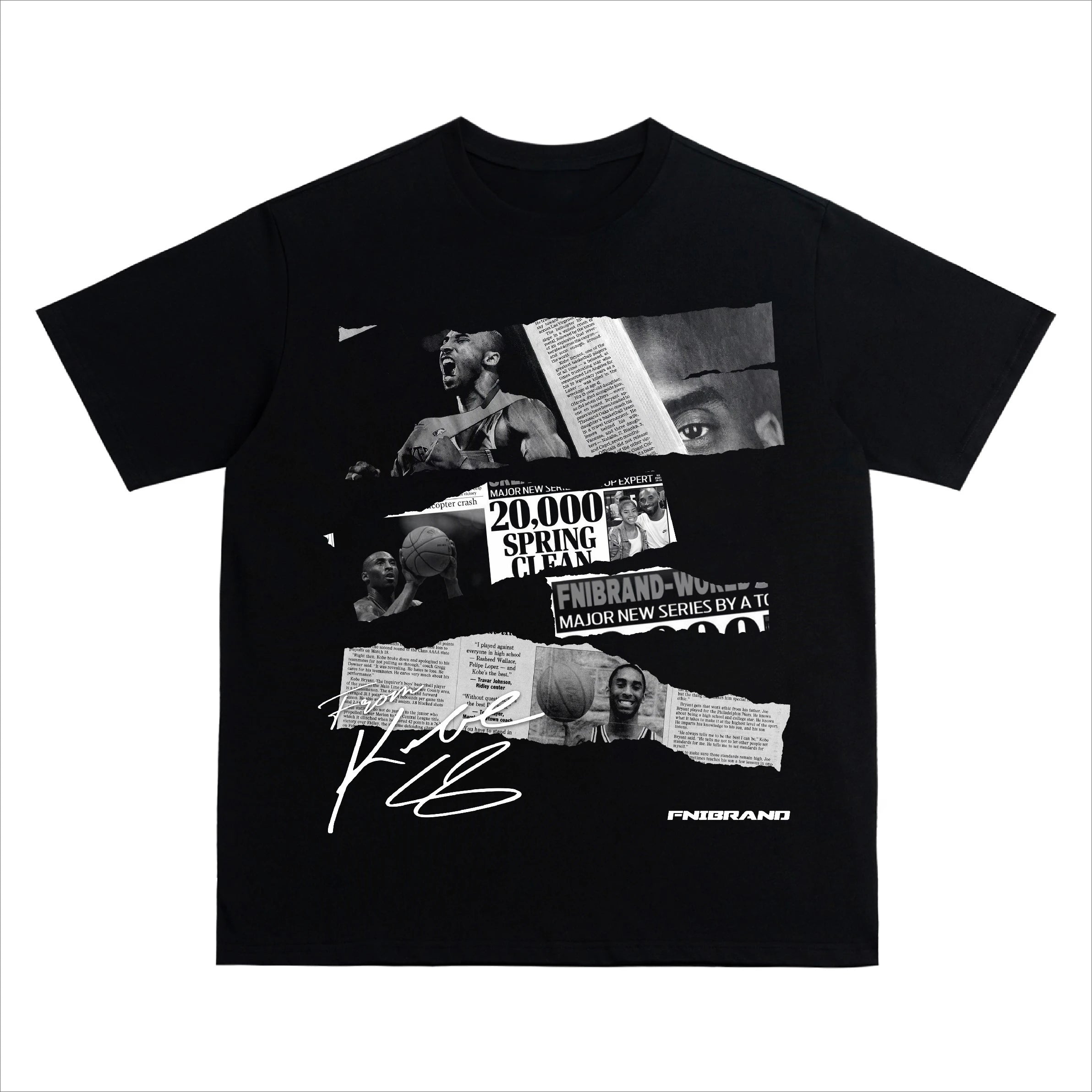 Summer Cotton T-shirt Street Wear Basketball Kobe Bryant Graphic Print Loose T-shirt Top Men's T-shirt for Both Men and Women