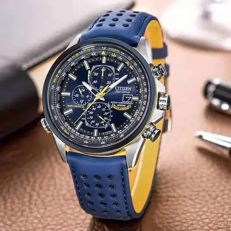 CITIZEN Blue Angel Generation Men's Luxury Wristwatches Radio Night Glow Energy Multi Functional Fashion Original Business Watch