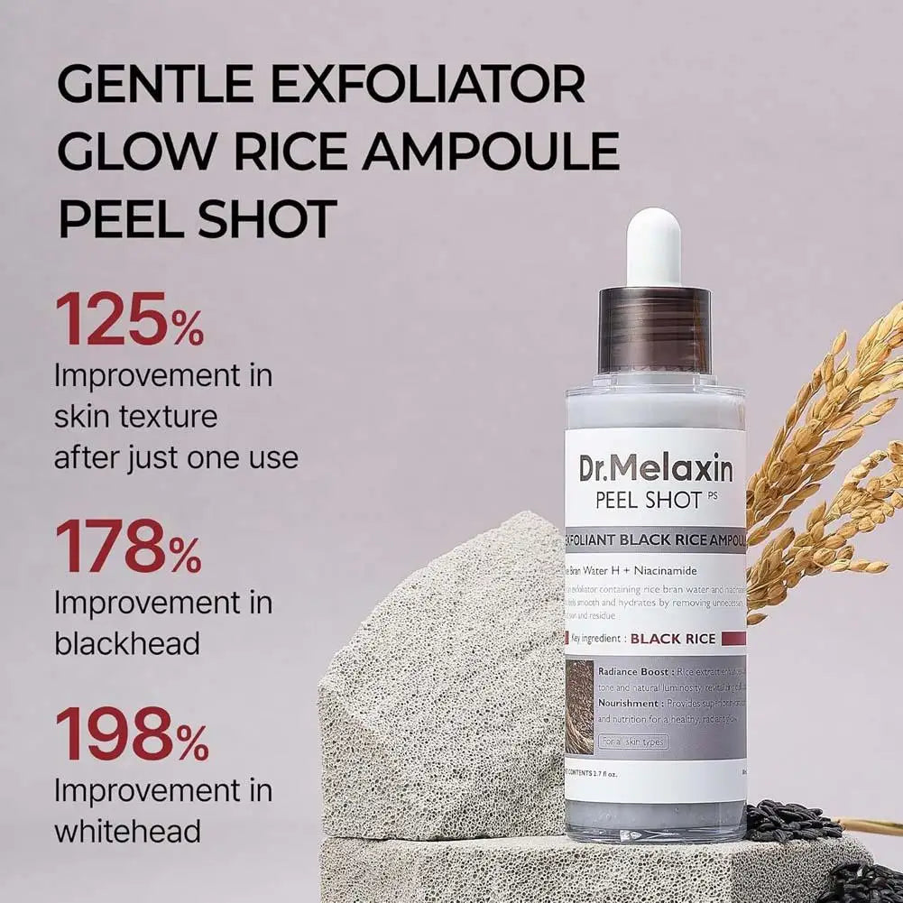 Dr. Melaxin Peel Shot White And Black Rice Exfoliating Essence Skin Lightening Contro Moisturizing Oil-Control Gentle Skin Care