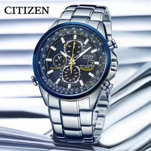 CITIZEN Blue Angel Generation Men's Luxury Wristwatches Radio Night Glow Energy Multi Functional Fashion Original Business Watch