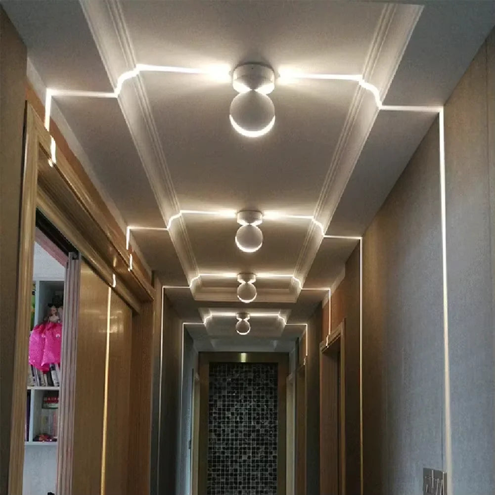 New LED Window Sill Line Color Celling Lamp Internet Cafe Secret Room 360° Luminous Corridor Aisle Decorative Light Spotlight