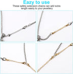Necklace Extender 10 PCS Chain Extenders for Necklaces Premium Jewelry Bracel...