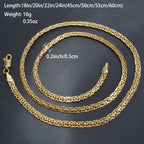 18K Gold Plated Link Chain Necklace for Women Man Cross 5Mm Width Gold Color Choker Classic Trendy Daily Wear Wedding Party Gift