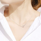 Sideways Initial Necklace for Women, 14K Gold Filled Dainty Hypoallergenic Sideways Letter Necklace, Small Monogram Initial Necklace Gifts for Wife Mother Daughter Sister Best Friend