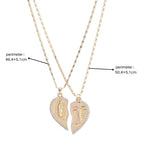 Rotnso 14K Gold Plated Couple Heart Necklace Set - "Te Amo" Virgin Mary Pendant, Valentine'S Day Gift