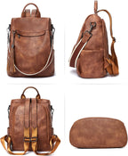 Backpack Purse for Women, PU Leather anti Theft Travel Purse Shoulder Bags with Tassel