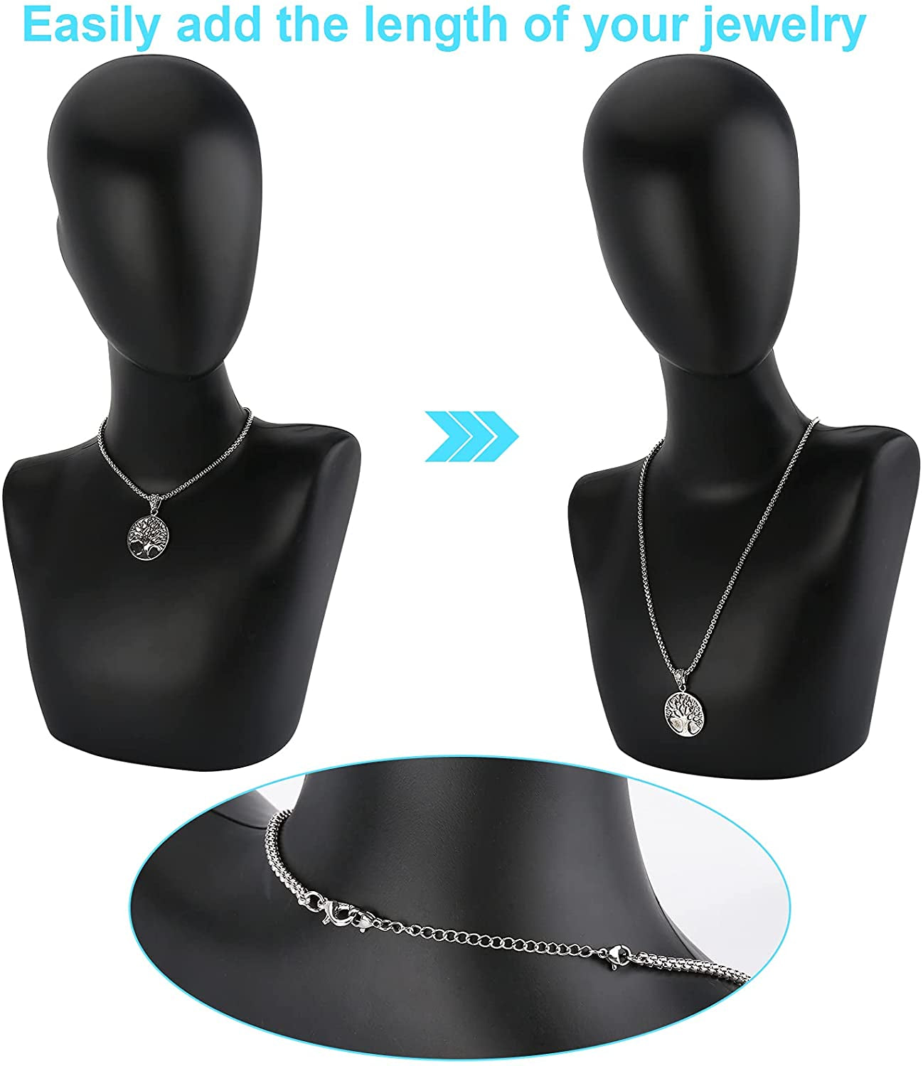 Necklace Extender 10 PCS Chain Extenders for Necklaces Premium Jewelry Bracel...
