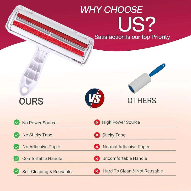 Furswipe Pet Hair Remover Roller – Reusable & Portable Lint Roller for Easy Pet Hair Cleanup on Furniture & Clothing