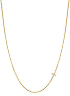 Sideways Initial Necklace for Women, 14K Gold Filled Dainty Hypoallergenic Sideways Letter Necklace, Small Monogram Initial Necklace Gifts for Wife Mother Daughter Sister Best Friend